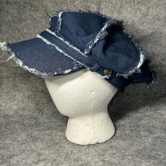 Ashley Stewart Denim Hat - Retro / Y2K - One Size Fits Most - Picture 1 of 7